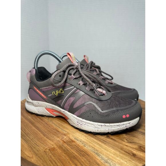 Ryka‎ Womens Sky Walk 2 Gray/Pink Running Shoes Sneakers 7M Medium - Picture 1 of 12